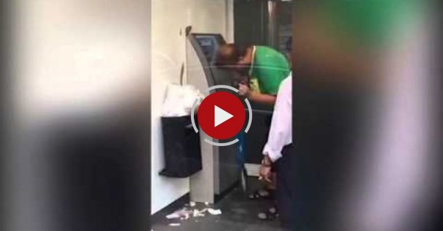 Drunk Guy Using An ATM ... And Then Something Incredible Happens