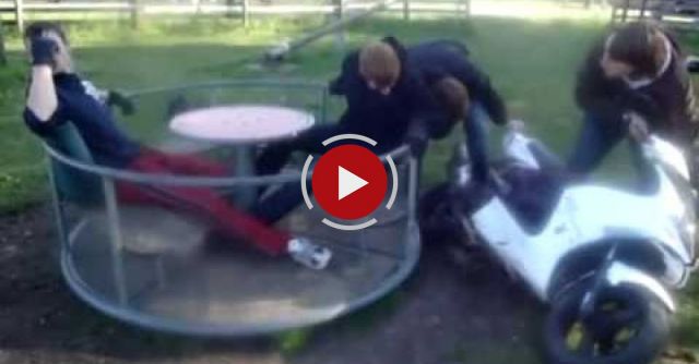 Motorbike Powered Merry-go-round