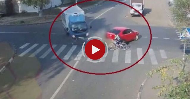 Luckiest Cyclist In Russia And Quite Possibly The World 