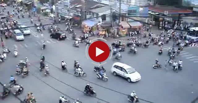 Rush Hour Traffic In Ho Chi Minh City, Viet Nam