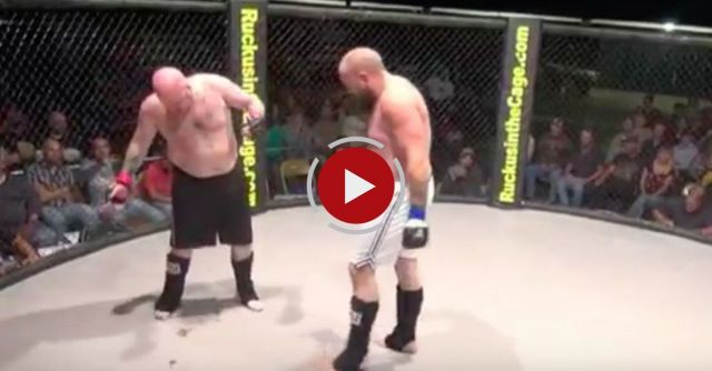 Fighter Craps All Over Cage Mat During Fight!