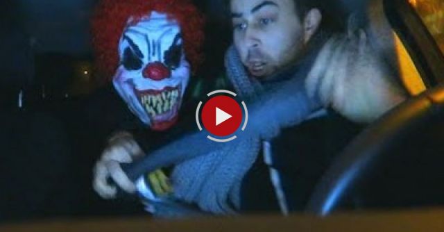 Scary Clown Car Prank