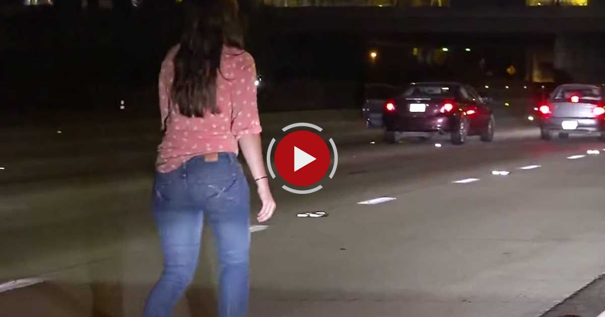 Shes Lost Drunk Woman Pees Stumbles In The Middle Of The I15