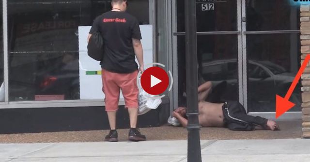 Giving The Homeless New Shoes And Shirt Off Back - Will Make You Cry