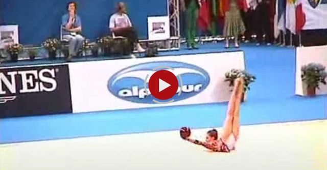 Gymnast Shows Off Impressive Ball Routine