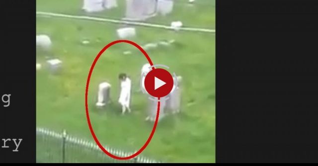 Scary Video Of A Ghost Girl Walking In The Cemetery 