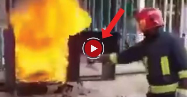 A Firefighter Picks Up A Bottle Of Coca-Cola - The Way He Uses It Is Astounding!