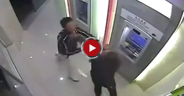 Chinese Man Beats Up Robber While Completing ATM Transaction