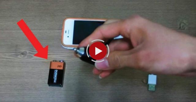 How To Charge Your Phone With 9v Battery!