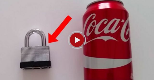 Open Lock With Soda Can