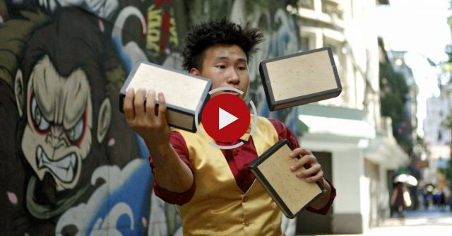 Incredible Cigar Box Juggling!