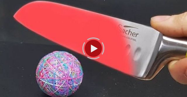 Whatch This Incredible Experiments Compilation! Glowing 1000 Degree Knife VS Rubber Band Ball