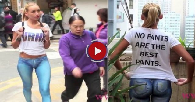 Girl Walks Around Hong Kong With No Pants!