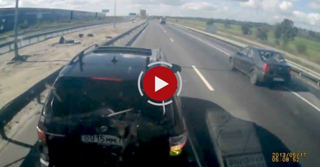 BMW X5 Driver Brake Check A 40-Tonne Truck